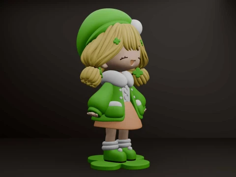 Chibi girl 3D Print Model