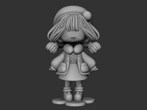 Chibi girl 3D Print Model