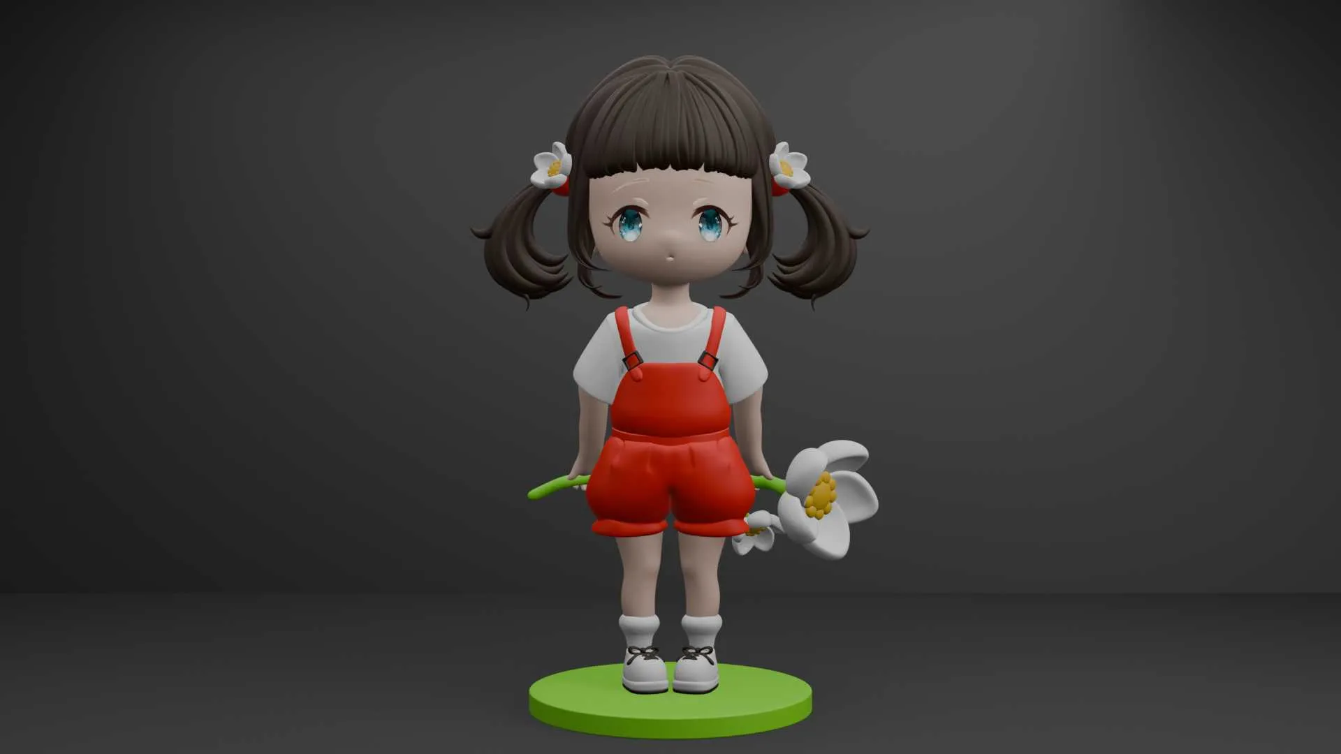 Chibi girl 3D Print Model .c4d .max .obj .3ds .fbx .stl .blend