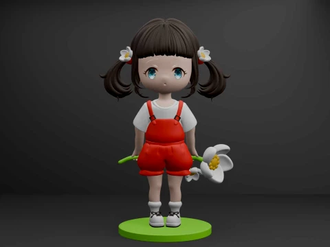 赤壁女孩 3D 打印模型