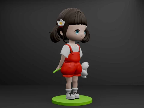 Chibi girl 3D Print Model