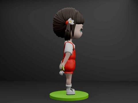 Chibi girl 3D Print Model