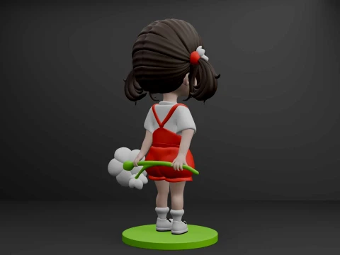 Chibi girl 3D Print Model