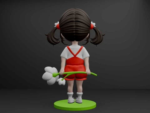 Chibi girl 3D Print Model