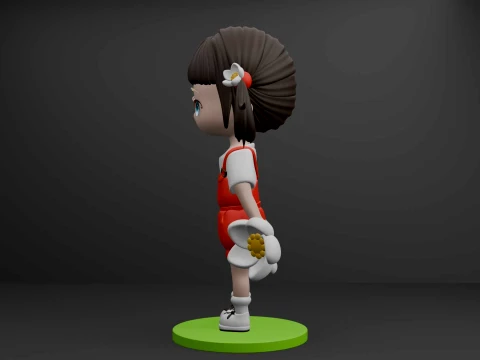 Chibi girl 3D Print Model