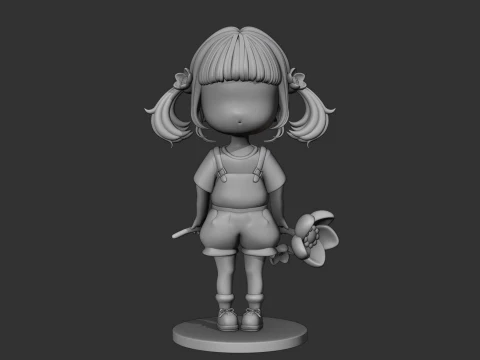 Chibi girl 3D Print Model