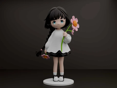 赤壁女孩 3D 打印模型