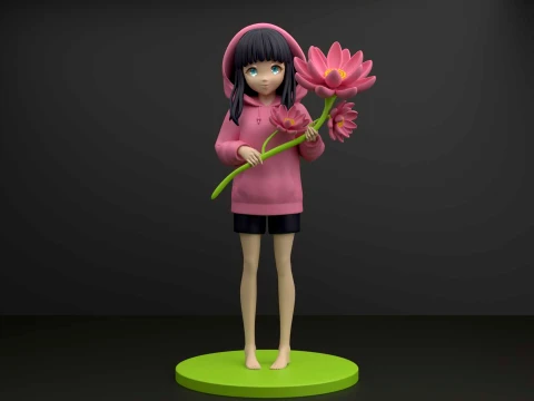 赤壁女孩 3D 打印模型