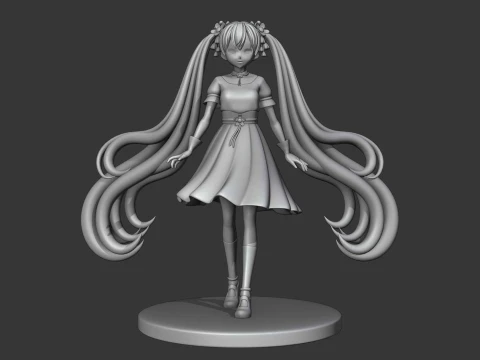 Hatsune miku 3D Print Model