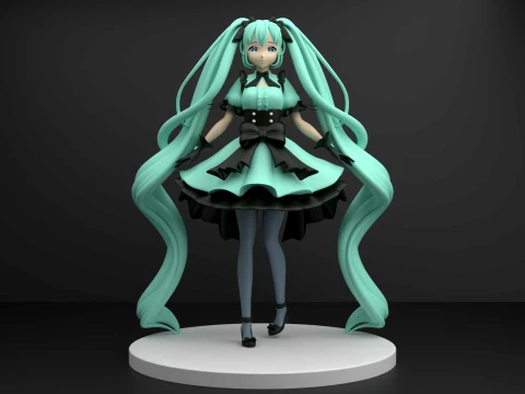 Hatsune miku 3D printmodel