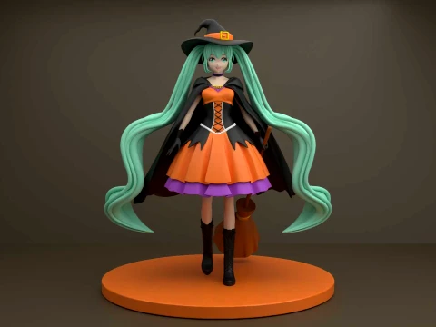 初音ミク ハロウィンフィギュア 3Dプリントモデル
