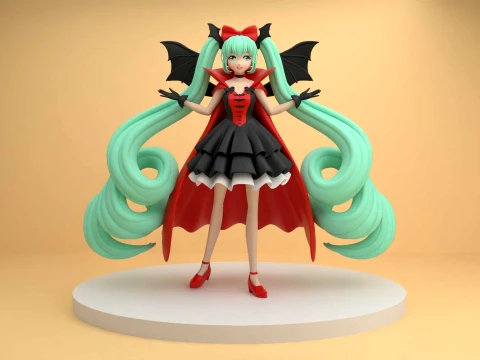 Hatsune miku halloween figure 3D Print Model