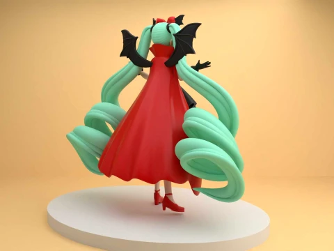 Hatsune miku halloween figure 3D Print Model