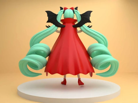 Hatsune miku halloween figure 3D Print Model