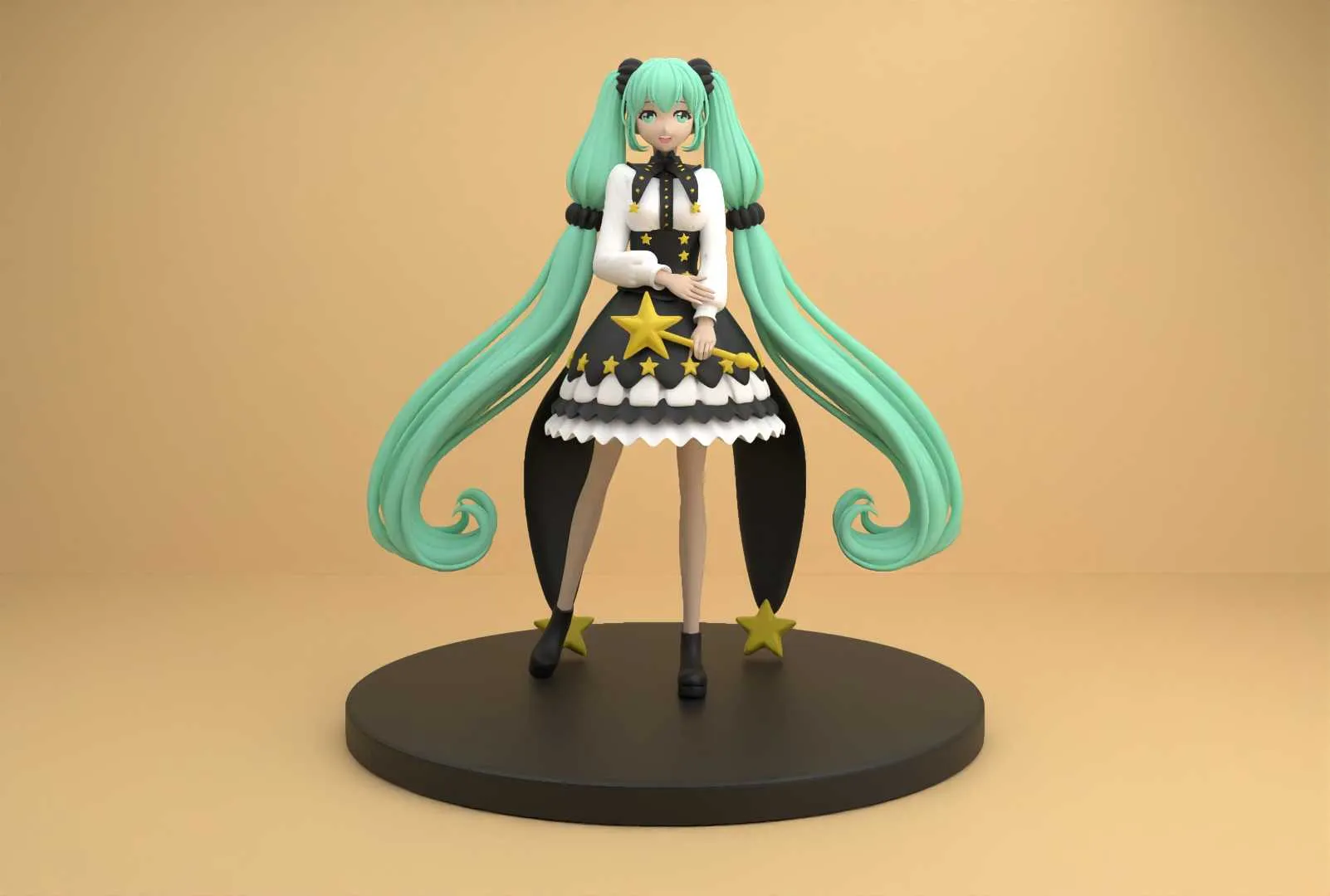 Hatsune miku halloween figure 3D Print Model .c4d .max .obj .3ds .fbx .stl .blend 
