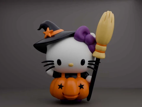 Hello kitty sanrio halloween figure Modello di stampa 3D