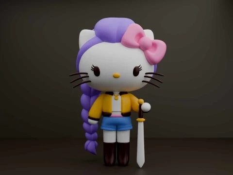 Ol&aacute; Kitty Sanrio Modelo de Impressão 3D