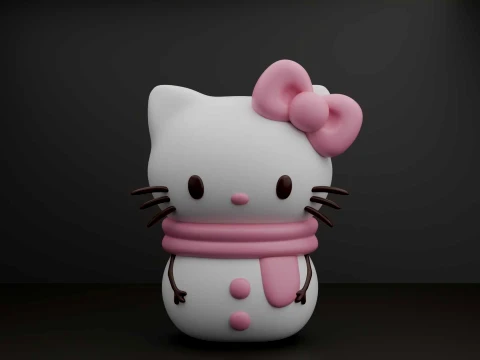 Hello kitty sanrio christmas figure 3D Print Model