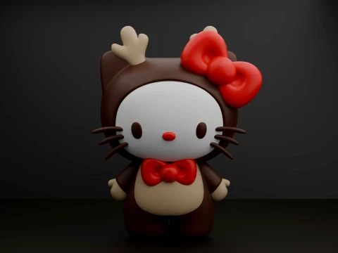 Hello kitty sanrio christmas figure 3D Print Model