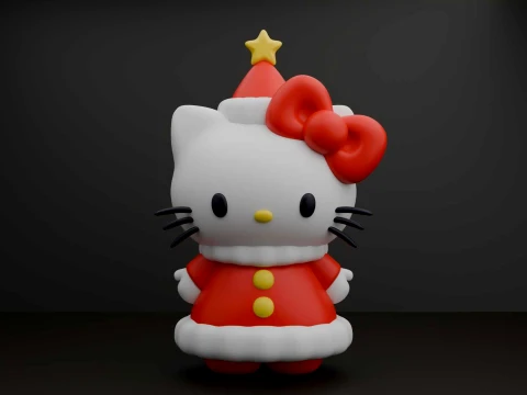 Hello kitty sanrio christmas figure 3D 打印模型