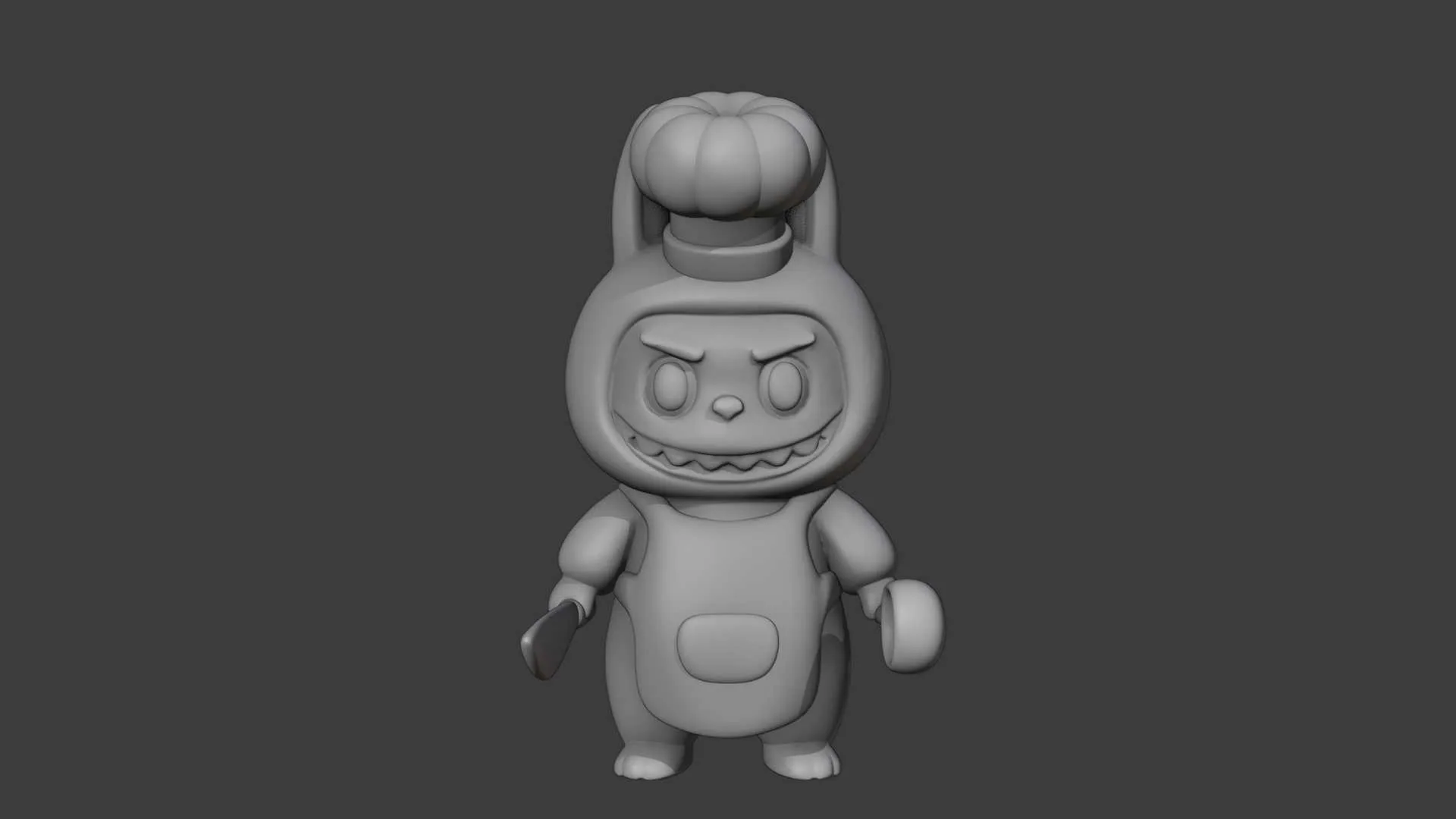 Chef labubu 3D Print Model .c4d .max .obj .3ds .fbx .stl .blend 