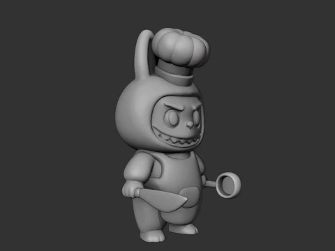 Chef labubu 3D Print Model