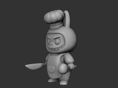 Chef labubu 3D Print Model