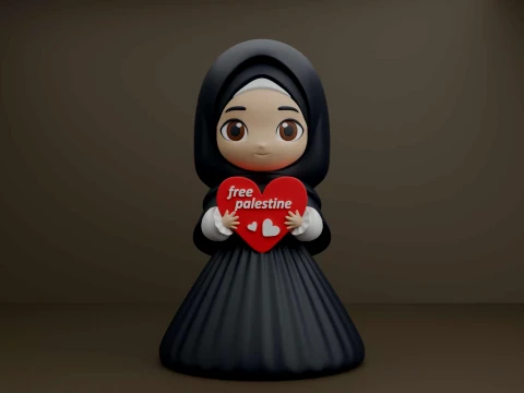 Muslim girl 3D Baskı Modeli
