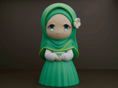 Muslim girl 3D Baskı Modeli