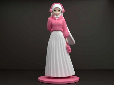 Muslim girl 3D Baskı Modeli