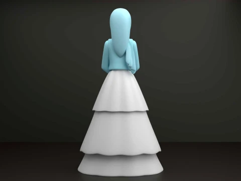Muslim girl 3D Print Model