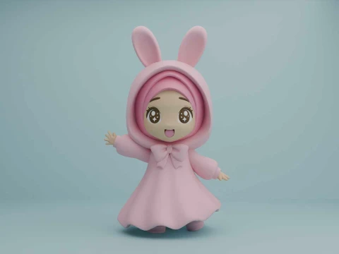 Muslim girl 3D Baskı Modeli