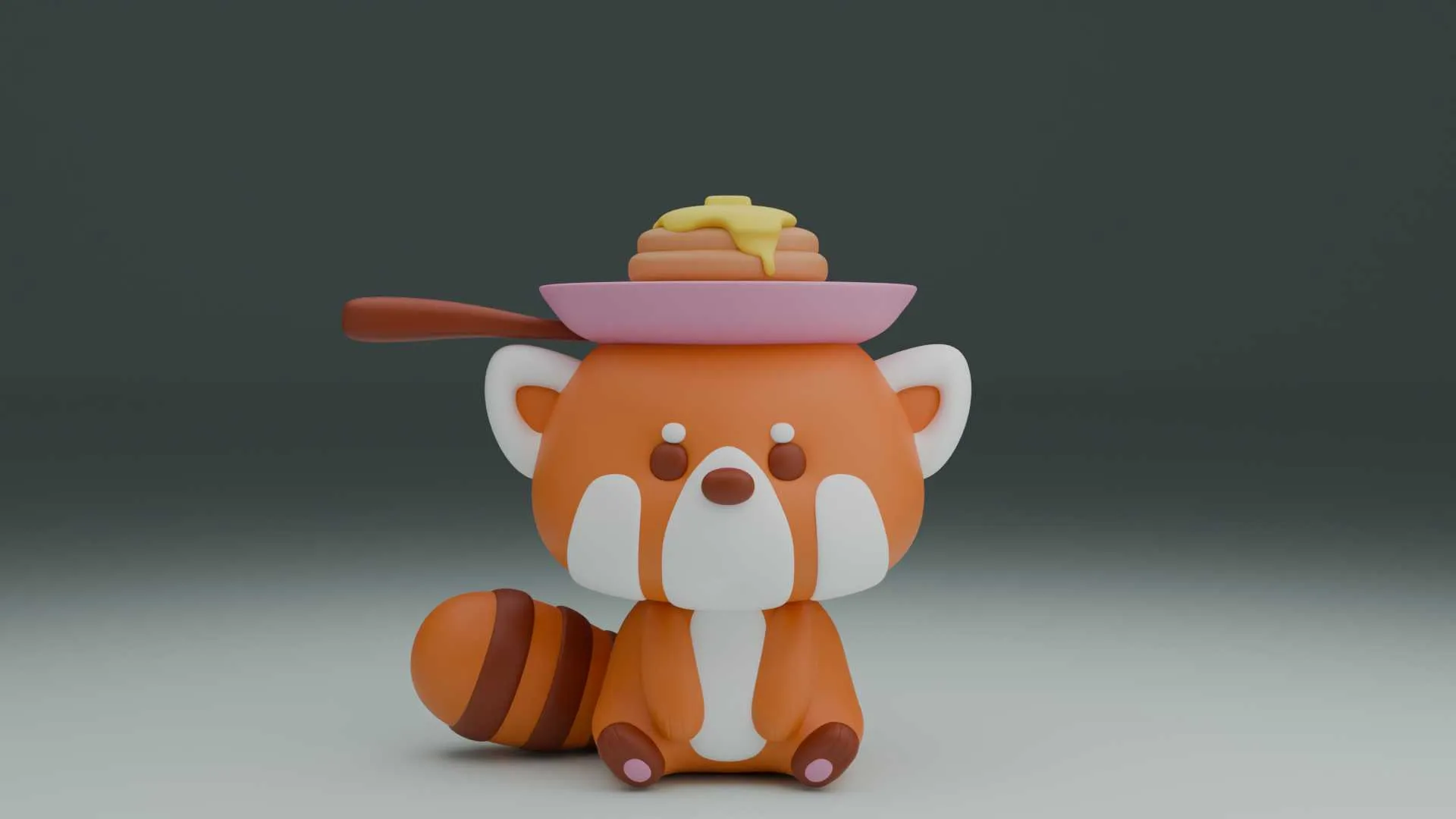 Red panda 3D Print Model .c4d .max .obj .3ds .fbx .stl .blend 