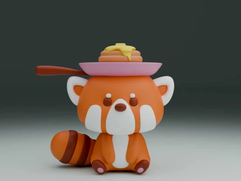 Red panda 3D Baskı Modeli