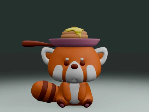 Red panda 3D Print Model