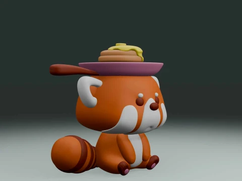 Red panda 3D Print Model