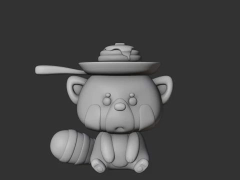 Red panda 3D Print Model