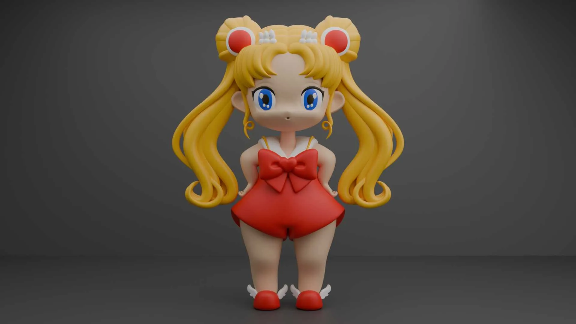 Sailor moon 3D Print Model .c4d .max .obj .3ds .fbx .stl .blend 