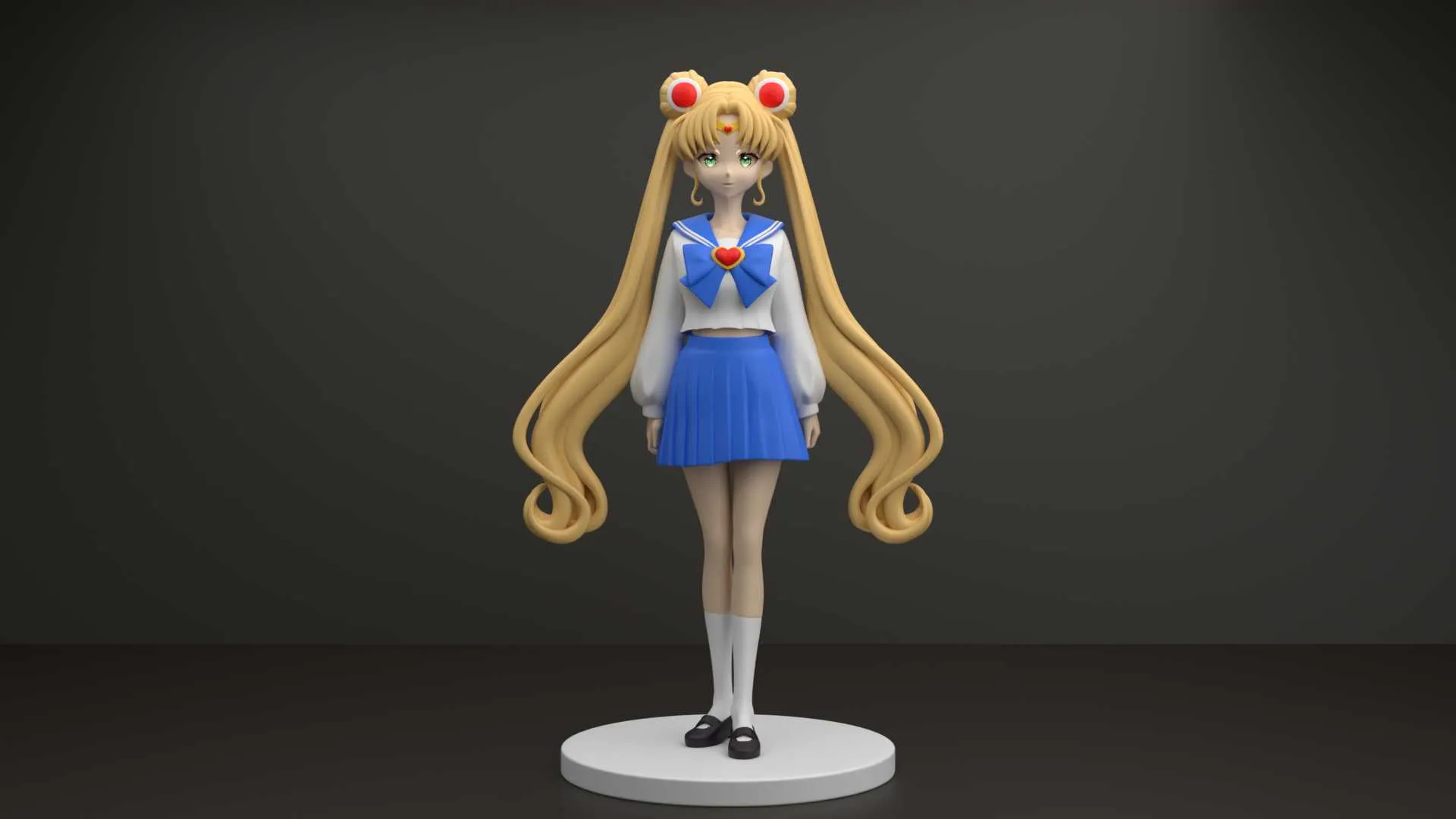 Sailor moon 3D Print Model .c4d .max .obj .3ds .fbx .stl .blend 
