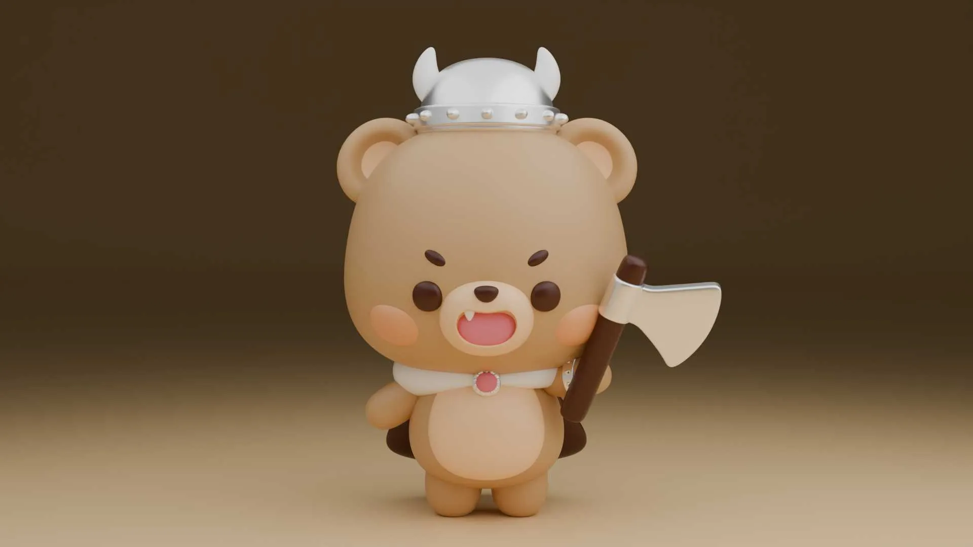Bear 3D Print Model .c4d .max .obj .3ds .fbx .stl .blend 