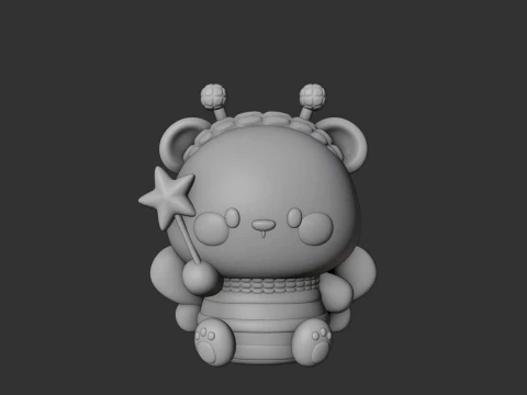 Bee bear 3D Print Model