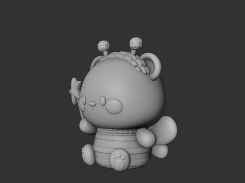Bee bear 3D Print Model