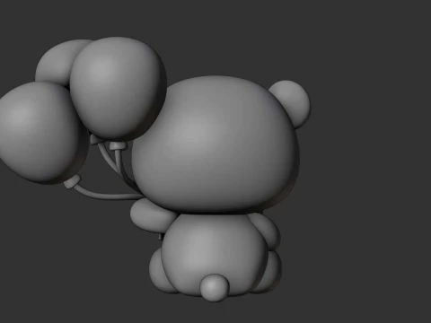 Valentine bear 3D Print Model