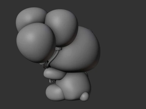 Valentine bear 3D Print Model