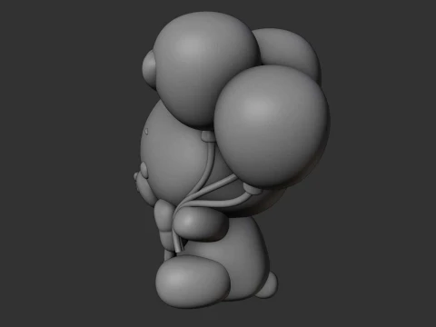 Valentine bear 3D Print Model