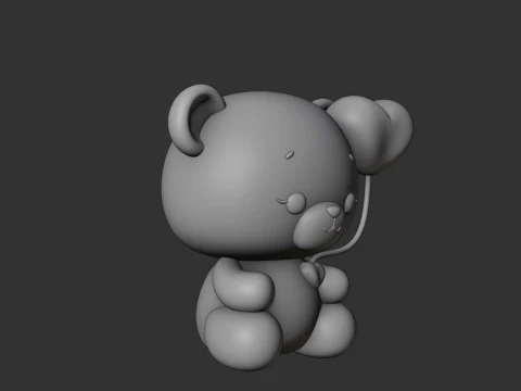 Valentine bear 3D Print Model