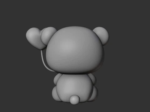 Valentine bear 3D Print Model