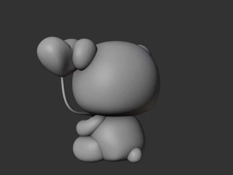 Valentine bear 3D Print Model