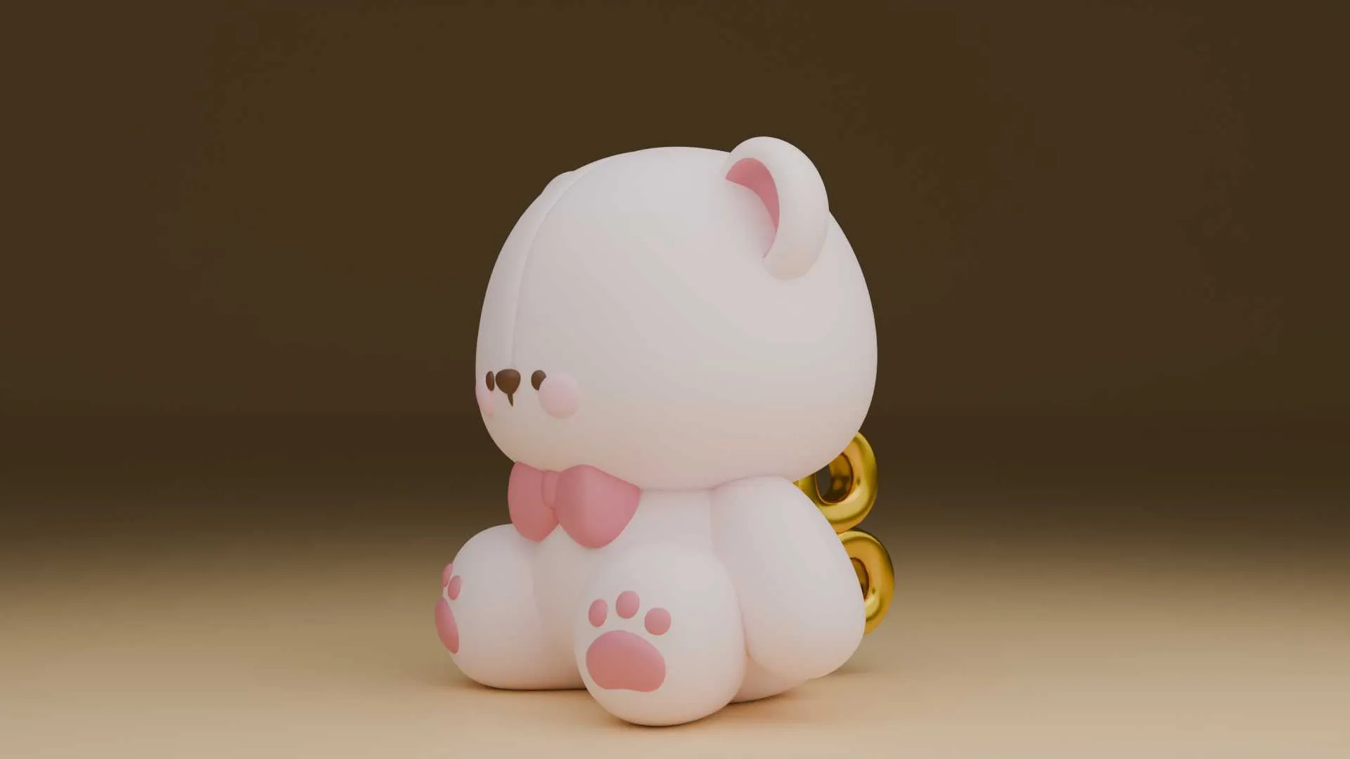 Valentine bear 3D Print Model .c4d .max .obj .3ds .fbx .stl .blend