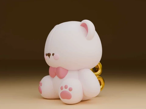 Valentine bear Model Cetak 3D